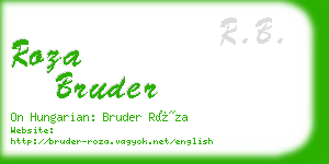 roza bruder business card